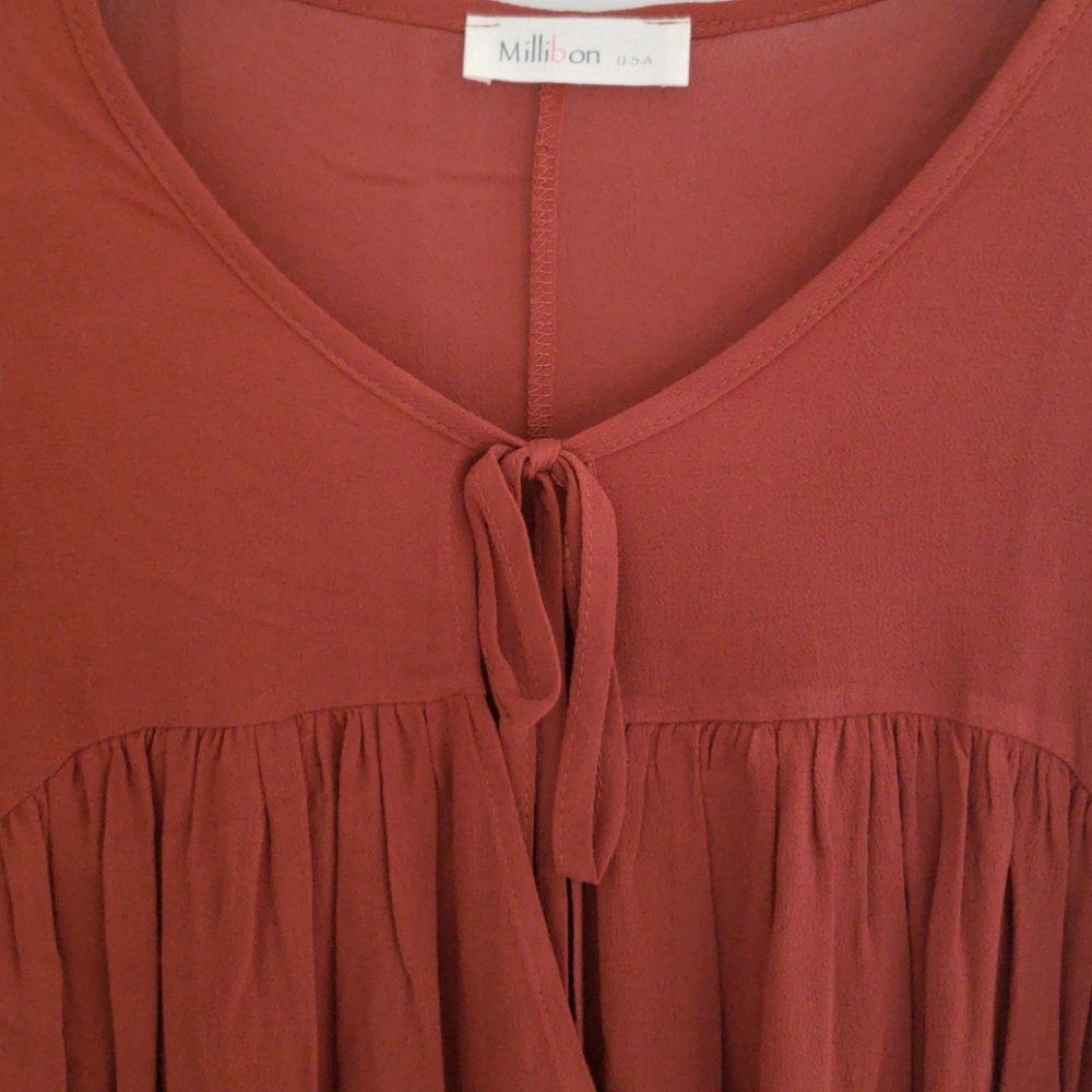 ❤ Host Pick ❤ 7/23 😍 Beautiful Hi Low Boho Top - Picture 5 of 8